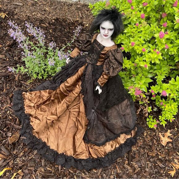 OOAK Creepy Odd 24” Ghostly Vampire Doll Witch Scary Halloween Horror Art Doll - Picture 7 of 14